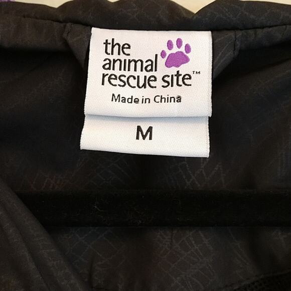 Animal Rescue Site Black Windbreaker size Medium - Picture 3 of 8